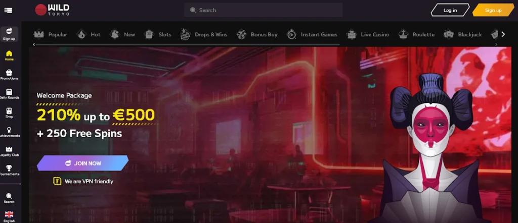 WildTokyo interface